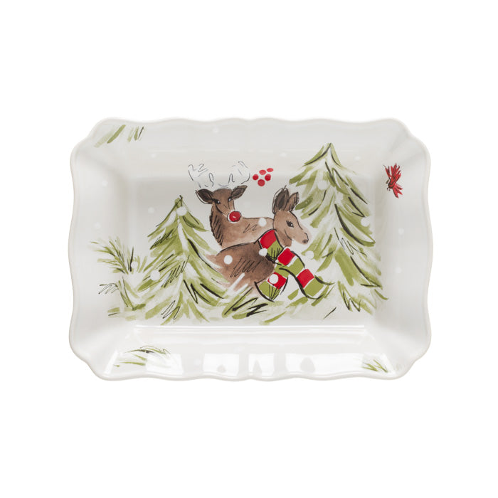 Rectangular Baker Deer Friends