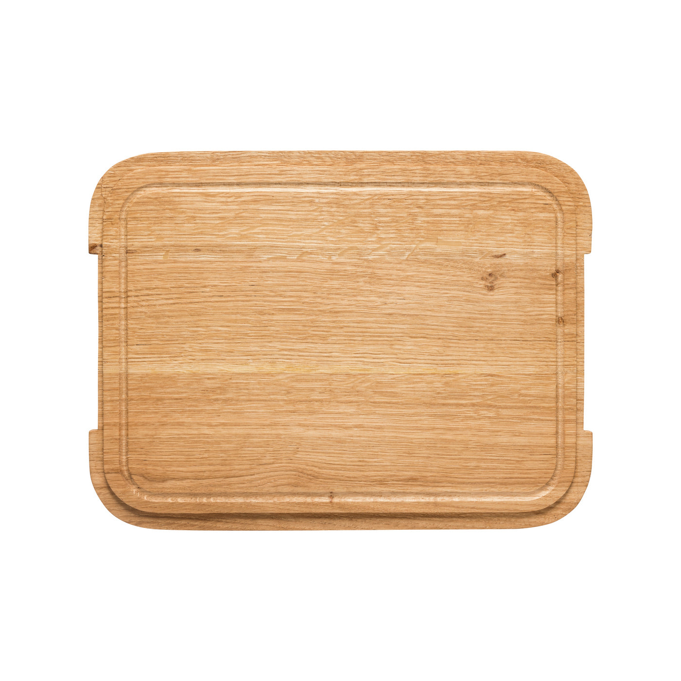 Oak Wood Cutting Board/Lid For Rectangular Tray Ensemble