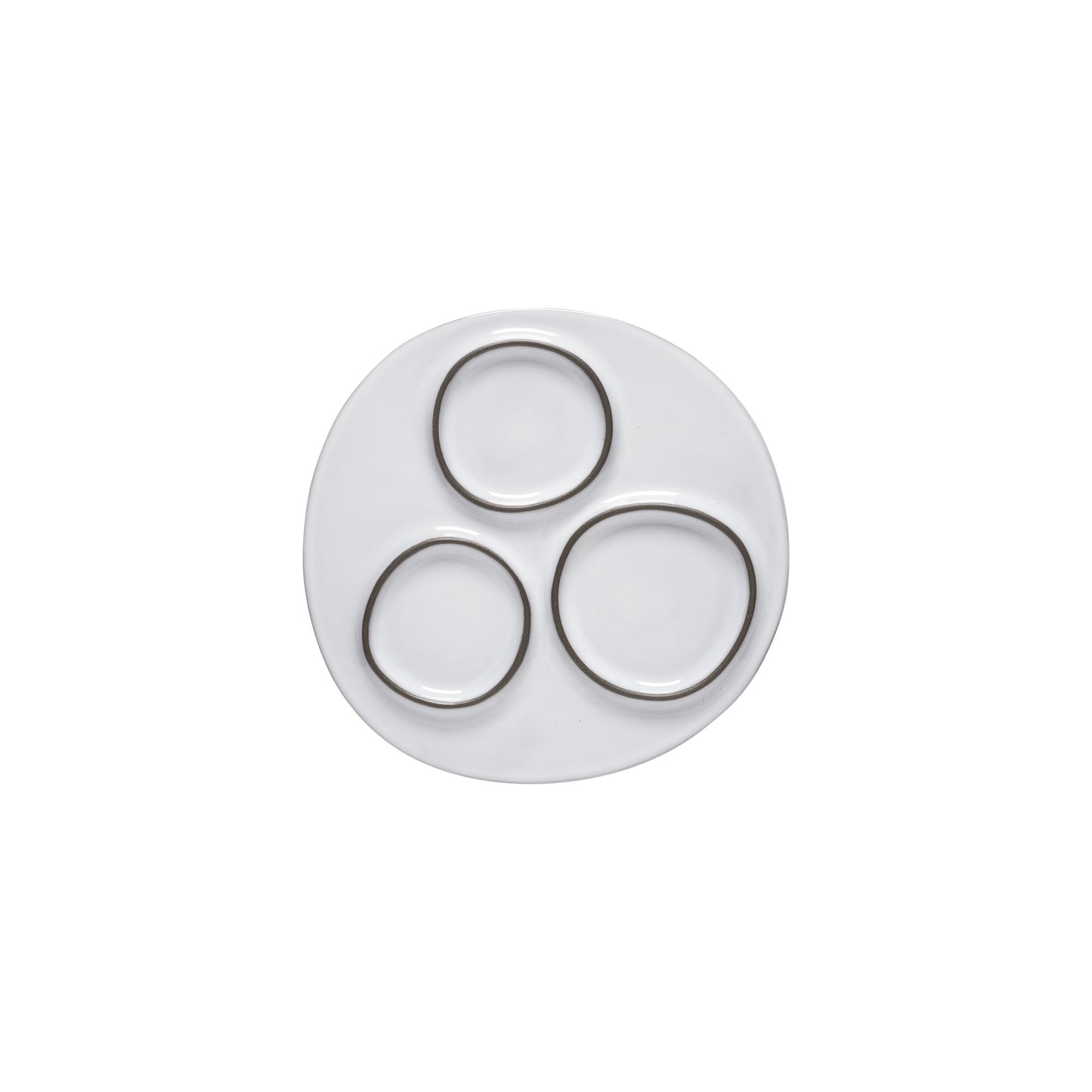 3-Section Round Platter Âmbar