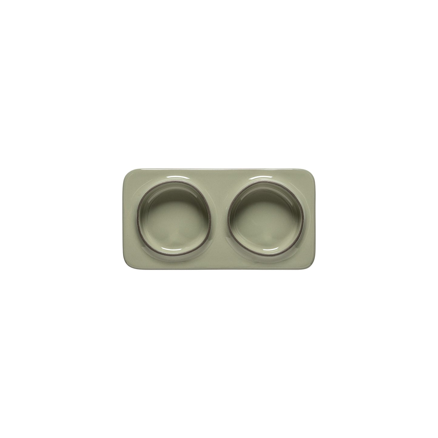 2-Section Rectangular Tray Âmbar