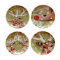 Set 4 Salad/Dessert Plates Deer Friends