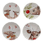 Set 4 Salad/Dessert Plates Deer Friends