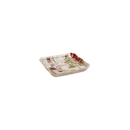 Square Tray Deer Friends by Casafina
