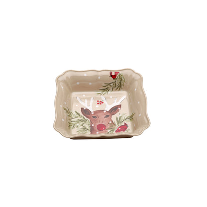 Small Square Baker Deer Friends