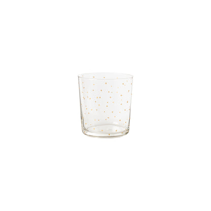 Double Old Fashion Glass Polka Dots Festive Glassware