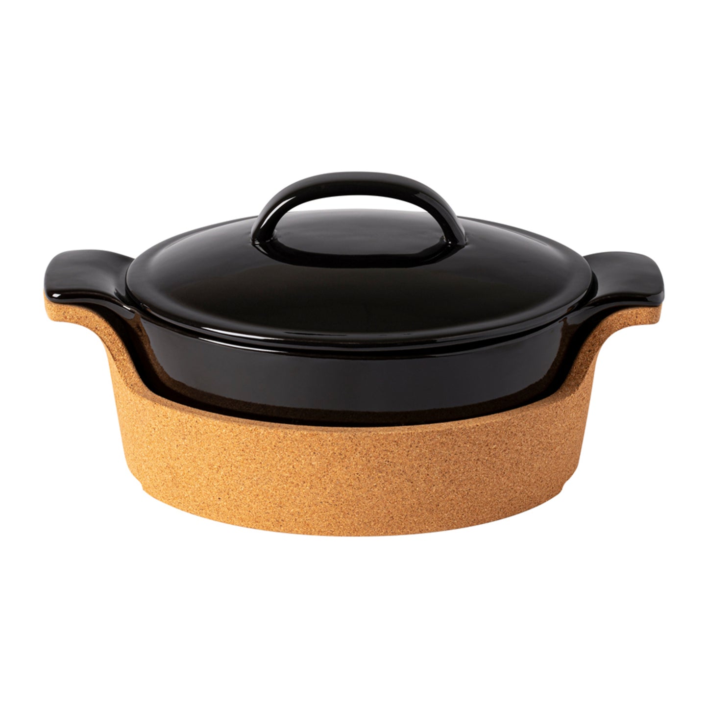 Gift Oval Covered Casserole with Cork Tray Ensemble