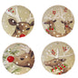Set 4 Salad/Dessert Plates Deer Friends