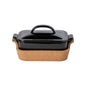 Gift Rectangular Covered Casserole with Cork Tray Ensemble