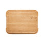 Oak Wood Cutting Board/Lid For Rectangular Tray Ensemble