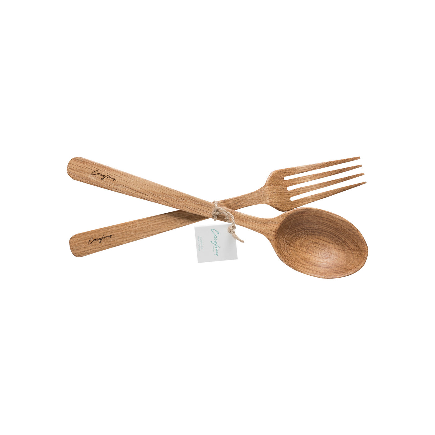 Oak Wood Spoon and Fork Set Oak Wood Kitchen Utensils