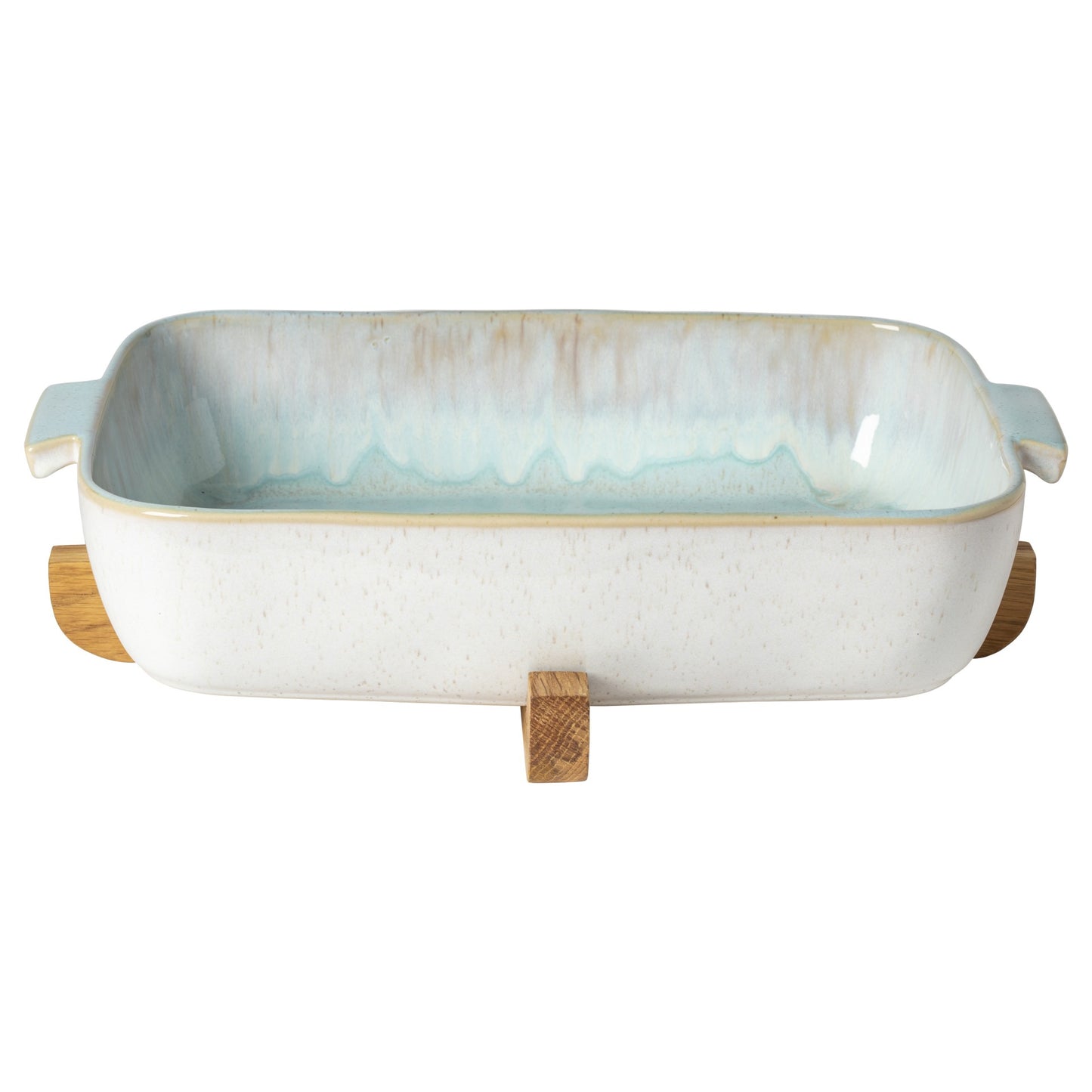 Rectangular Baker with Oak Wood Trivet Eivissa
