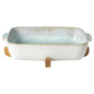 Rectangular Baker with Oak Wood Trivet Eivissa