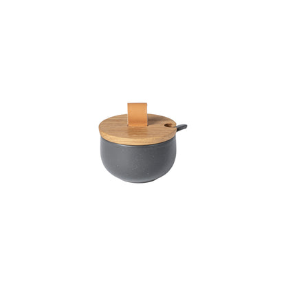 Sugar Bowl with Spoon and Wood Lid Pacifica