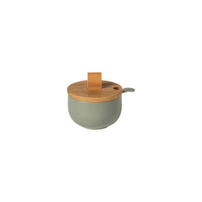 Sugar Bowl with Spoon and Wood Lid Pacifica