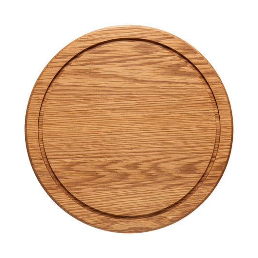 Oak Wood Round Cutting/Lid with Groove Scotia