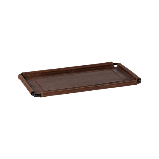 Small Rectangular Leather Tray Leather