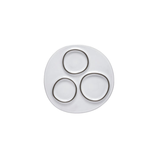 3-Section Round Platter Âmbar