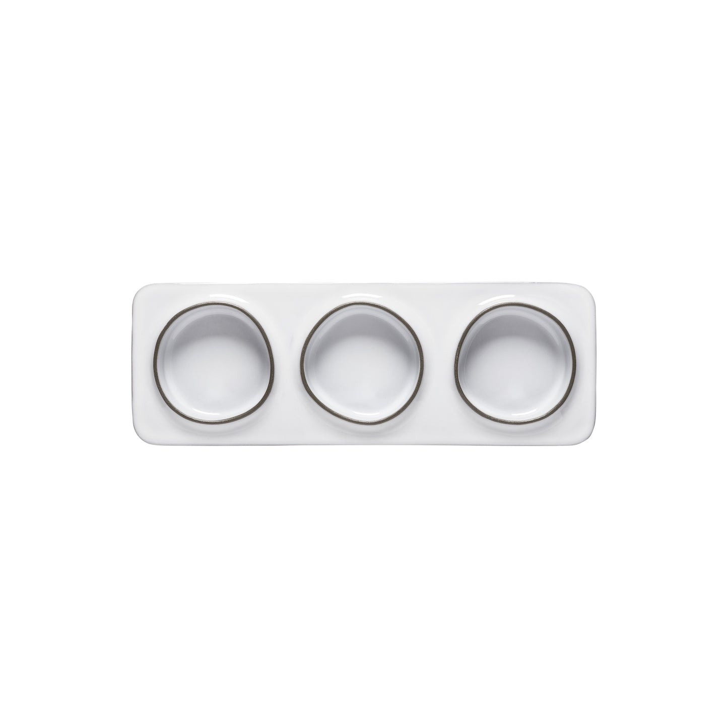 3-Section Rectangular Tray Âmbar