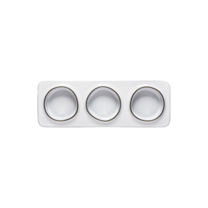 3-Section Rectangular Tray Âmbar