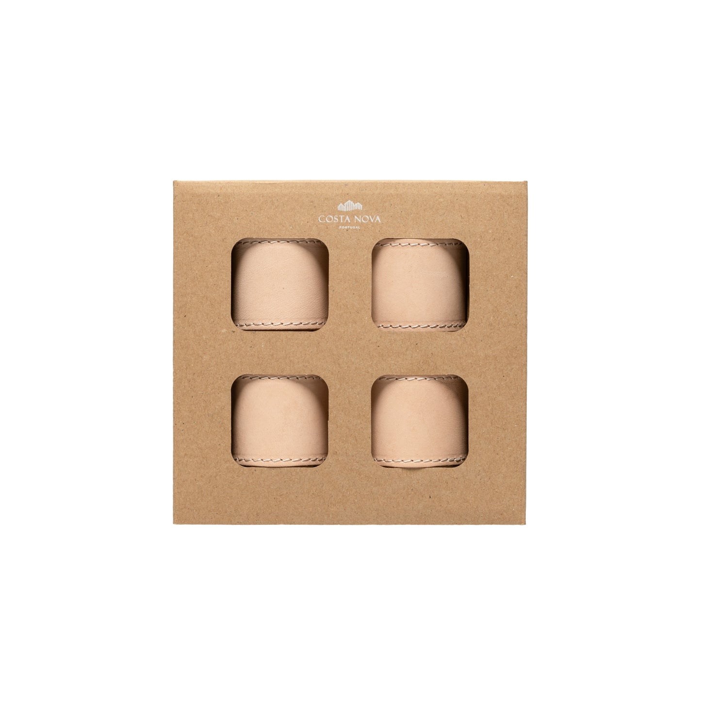 Set 4 Leather Napkin Rings Leather