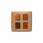 Set 4 Square Wood Napkin Rings Napkin Ring Collection - Wood