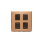 Set 4 Square Wood Napkin Rings Napkin Ring Collection - Wood