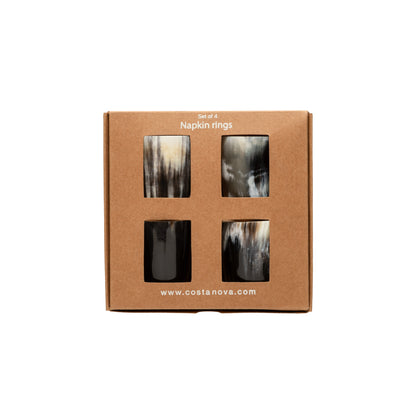 Set 4 Round Horn Napkin Rings Napkin Ring Collection - Horn
