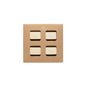 Set 4 Rectangular Ceramic Napkin Rings Napkin Ring