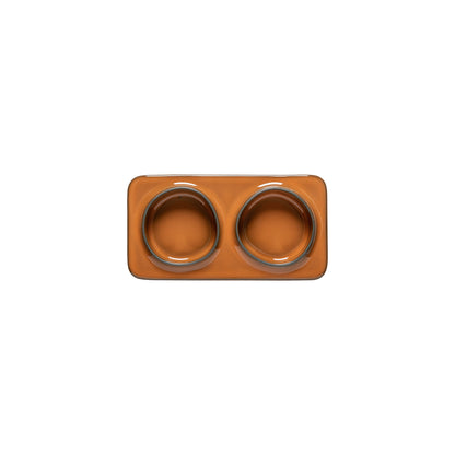 2-Section Rectangular Tray Âmbar
