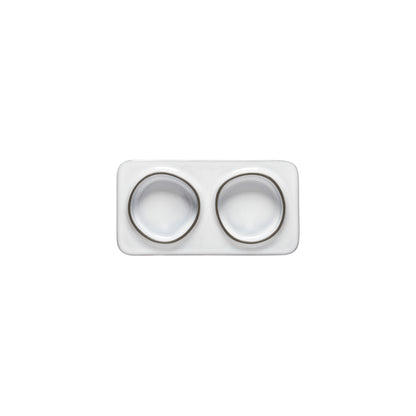 2-Section Rectangular Tray Âmbar